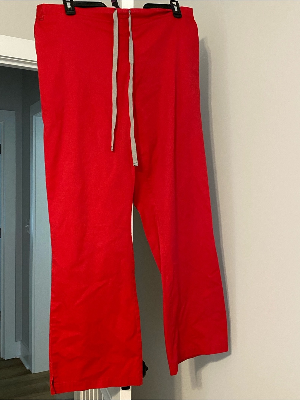Red Women’s Drawstring Scrub Pants